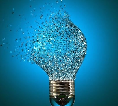 a lightbulb is shattering