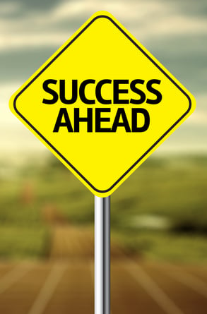 Creative sign with the message - Success Ahead