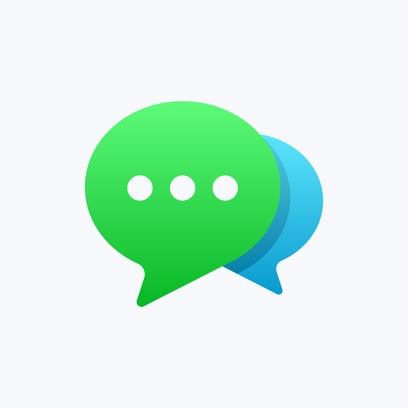 Two live chat bubbles